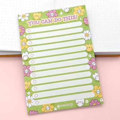 Flower Power A6 (4x6) Notepad by Fox and Cactus