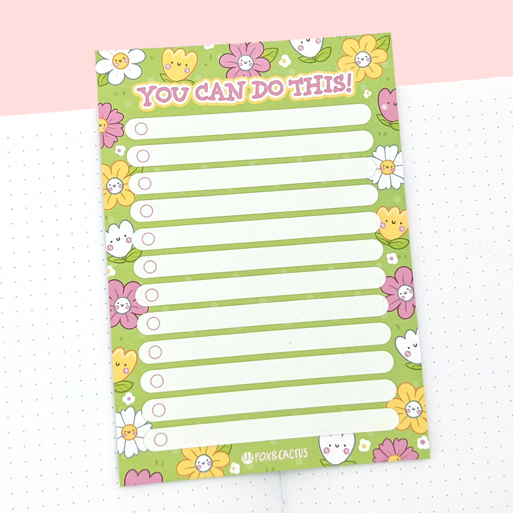 Flower Power A6 (4x6) Notepad by Fox and Cactus