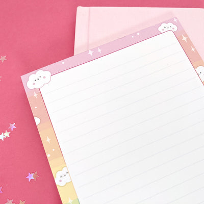 Rainbow Dreams Lined A6 (4x6) Notepad by Fox and Cactus