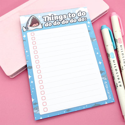 Shark To-Do Do Do A6 (4x6) Notepad by Fox and Cactus
