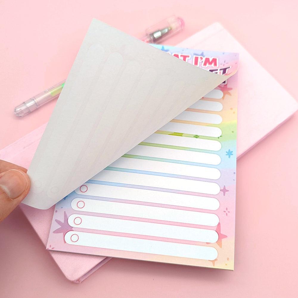 These helpful notepads come with 12 todo lines per page and 25 pages per pad,