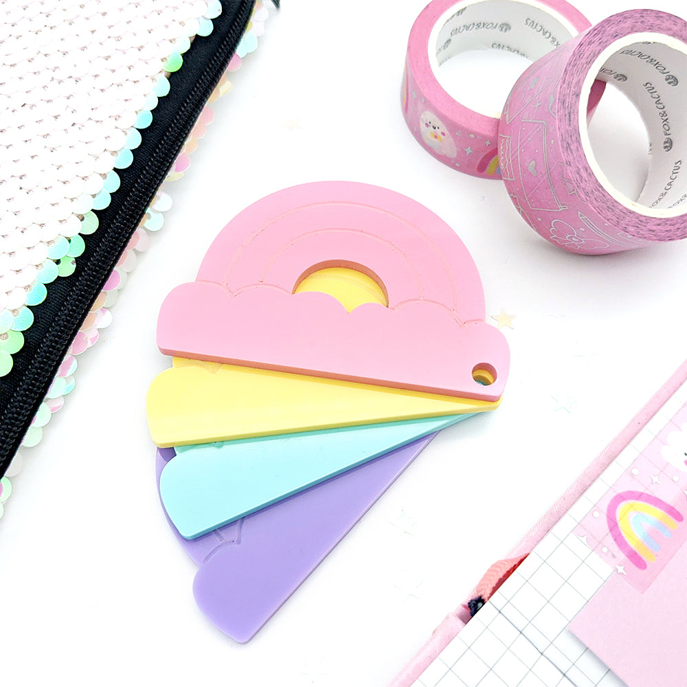 Acrylic Rainbow Washi Cutter by Fox and Cactus