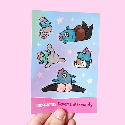 Reverse Mermaids Vinyl Sticker Sheet