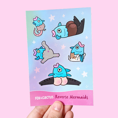 Reverse Mermaids Vinyl Sticker Sheet