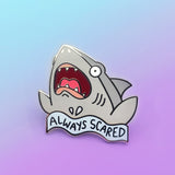 Scaredy Shark Enamel Pin by Fox and Cactus