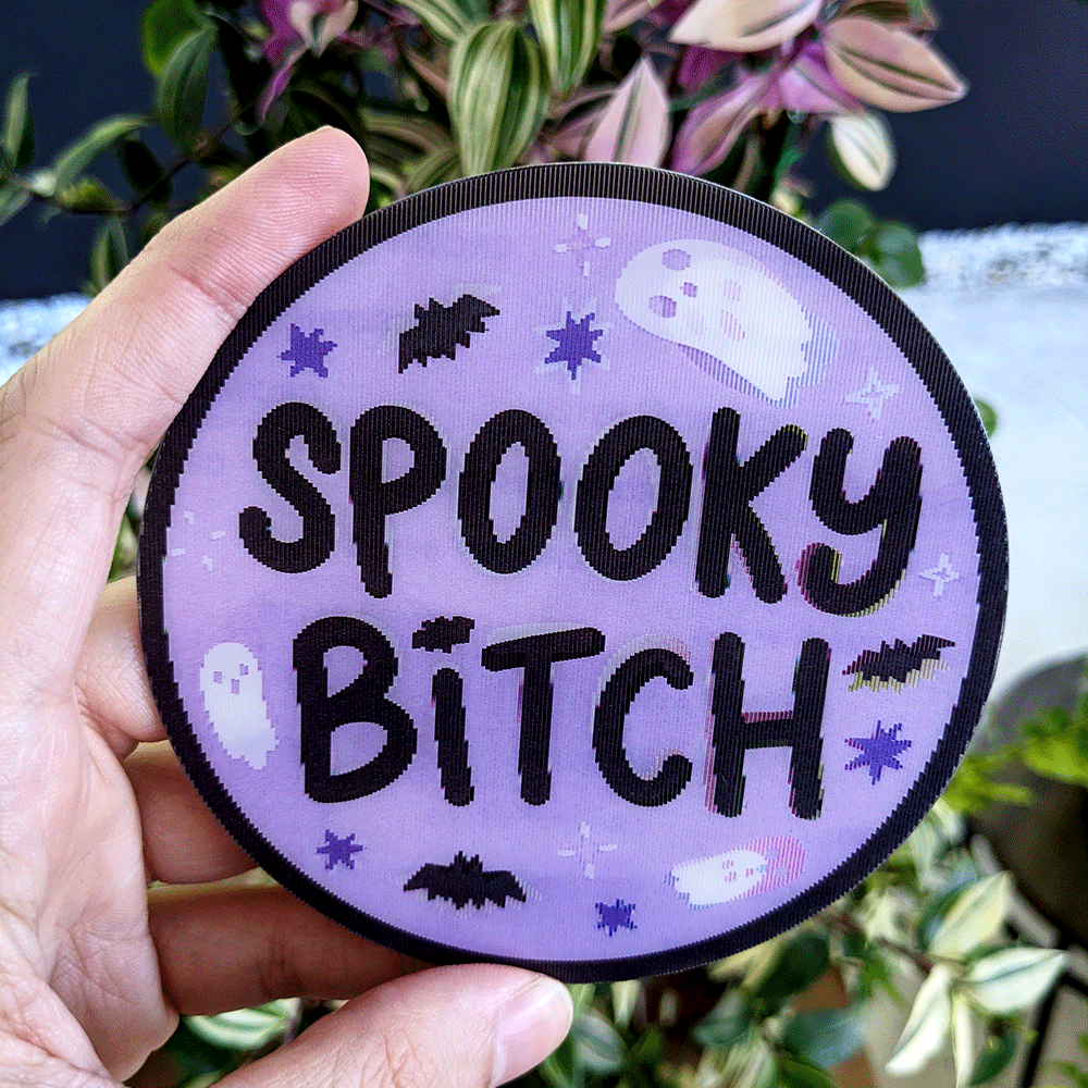Spooky Bitch Lenticular Sticker by Fox and Cactus