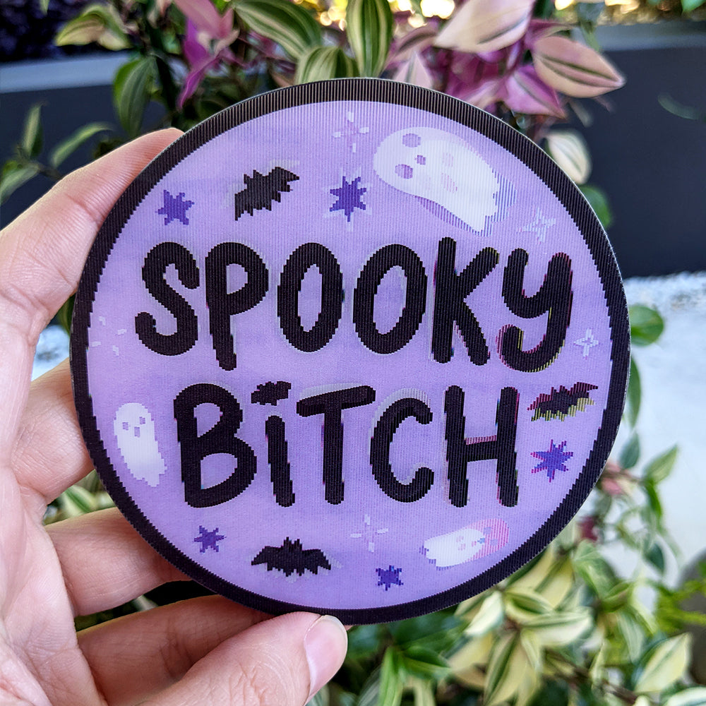 Spooky Bitch Lenticular Sticker by Fox and Cactus