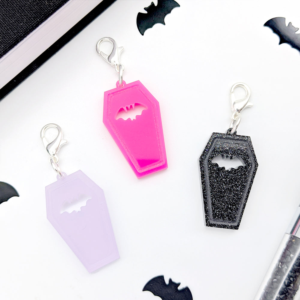 Acrylic Coffin Charm by Fox and Cactus