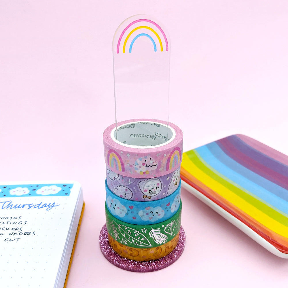 Rainbow Acrylic Washi Stand by Fox and Cactus