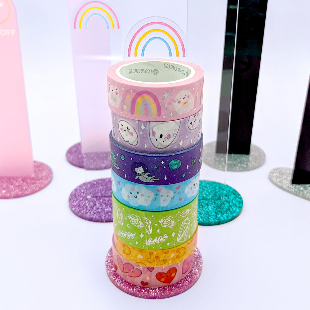 Rainbow Acrylic Washi Stand by Fox and Cactus