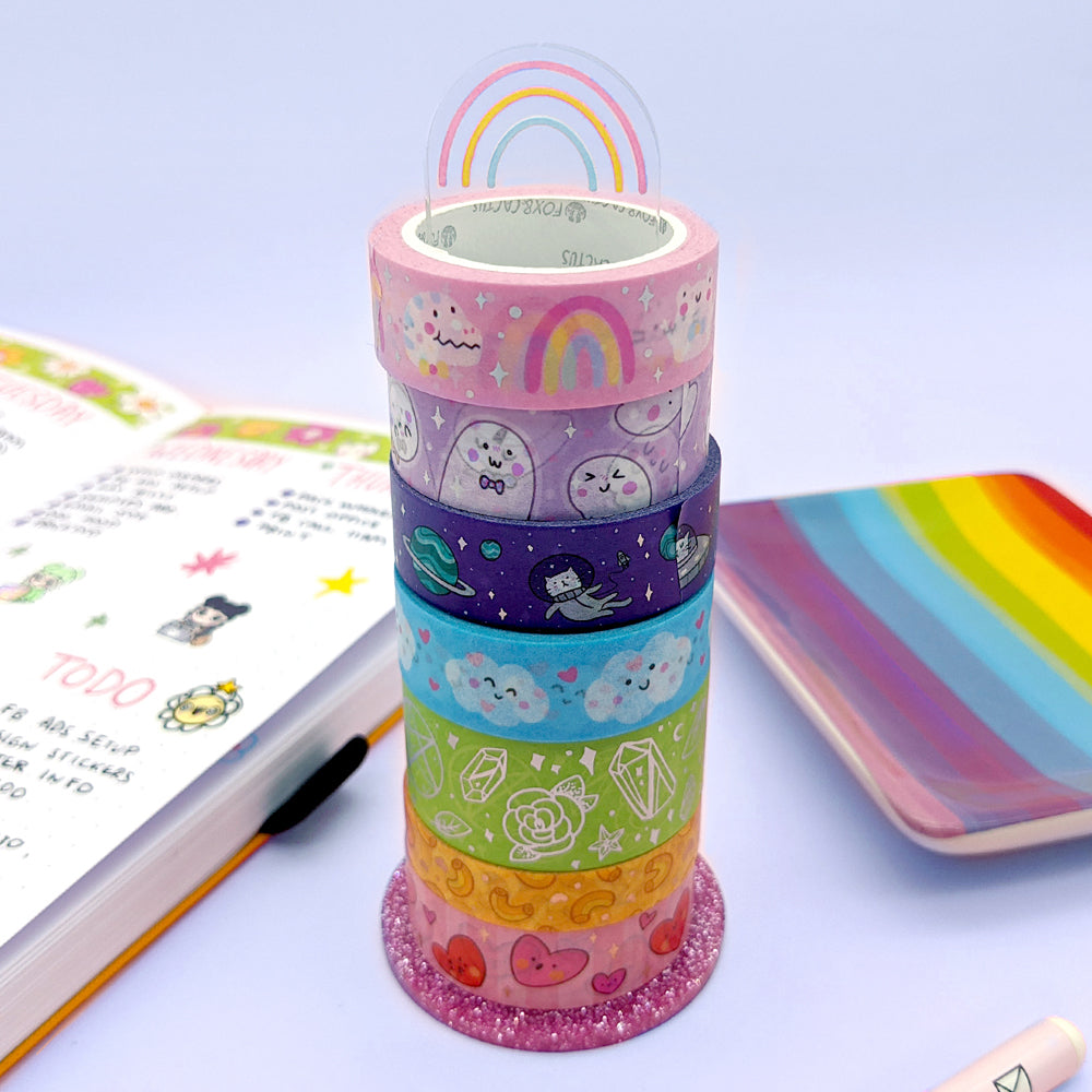 Rainbow Acrylic Washi Stand by Fox and Cactus