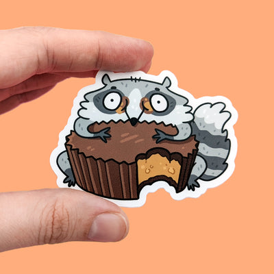 Reese's Raccoon Vinyl Sticker