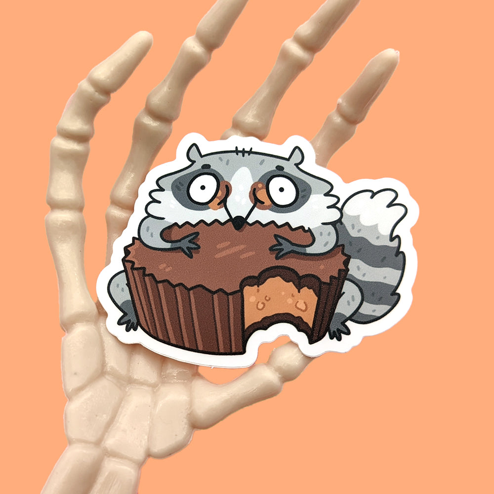 Reese's Raccoon Vinyl Sticker