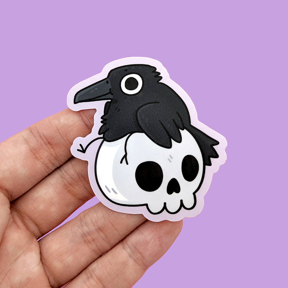 Carefree Crow Vinyl Sticker