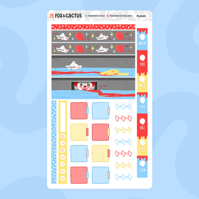 We All Float Down Here Hobonichi Weeks Sticker Kit by Fox and Cactus