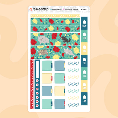 Outback Floral Hobonichi Weeks Sticker Kit by Fox and Cactus