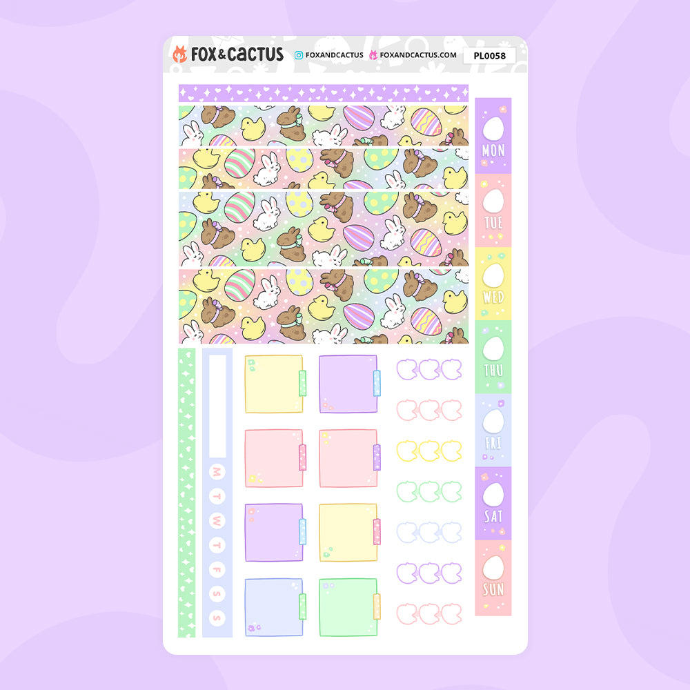 Hoppy Easter Hobonichi Weeks Sticker Kit by Fox and Cactus