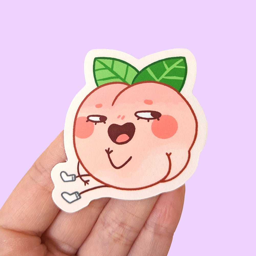 Peachy Vinyl Sticker