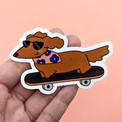 Rad Weenie Mirrored Vinyl Die Cut Sticker by Fox and Cactus