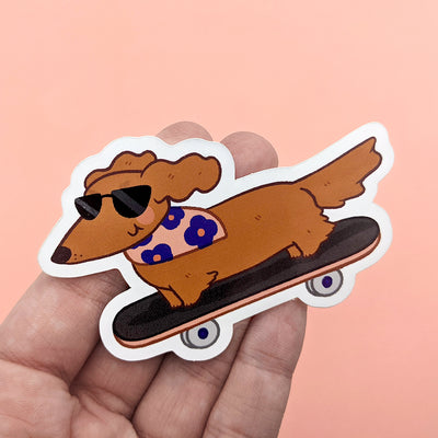 Rad Weenie Mirrored Vinyl Die Cut Sticker by Fox and Cactus