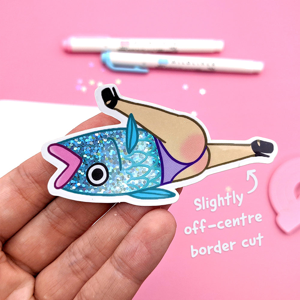 Reverse Mermaid Vinyl Die Cut Stickers by Fox and Cactus