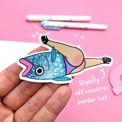 Reverse Mermaid Vinyl Die Cut Stickers by Fox and Cactus