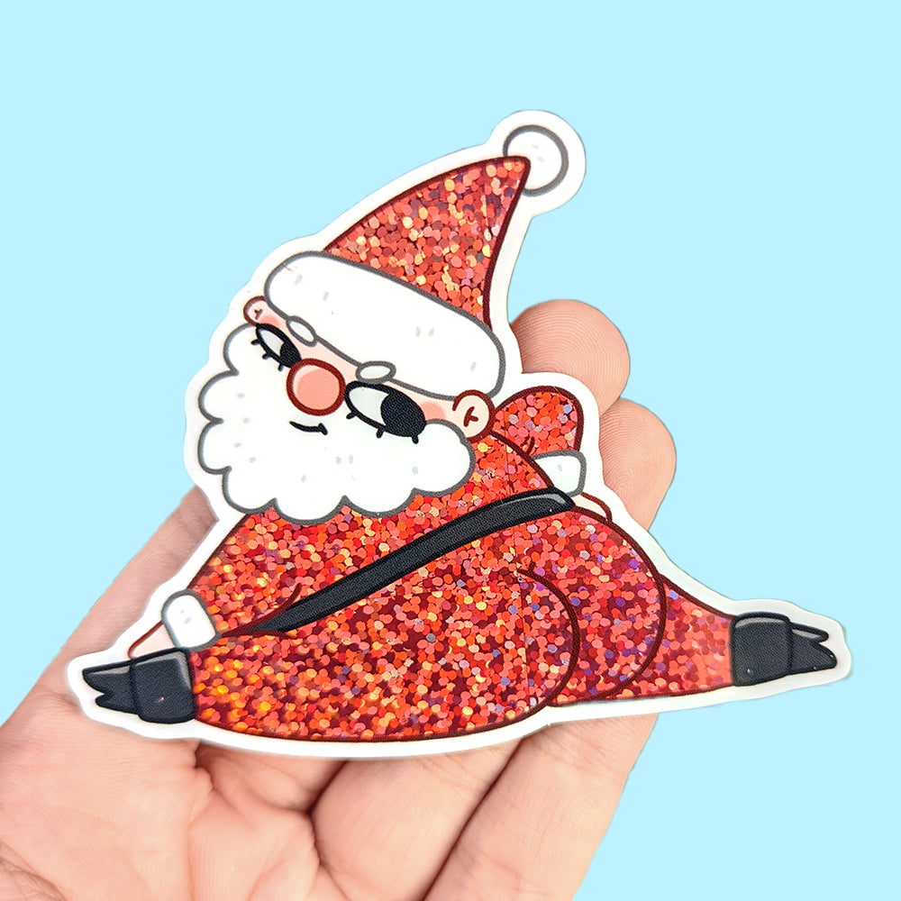 Thicc Santa Vinyl Die Cut Stickers by Fox and Cactus