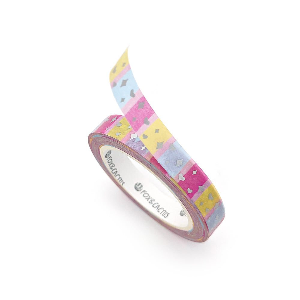 Rainbow Friends Sparkles Washi Tape (Holo Foil) by Fox and Cactus