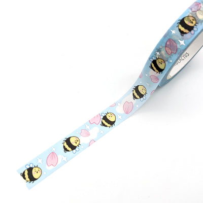 Spring Bee Washi Tape (Silver Foil) by Fox and Cactus