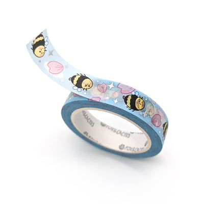 Spring Bee Washi Tape (Silver Foil) by Fox and Cactus