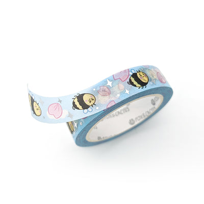 Spring Bee Washi Tape (Silver Foil) by Fox and Cactus