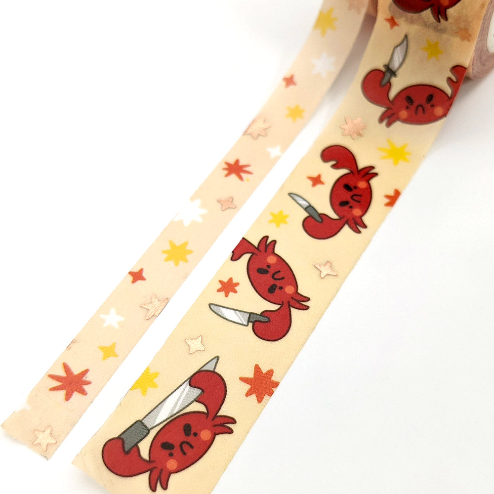 Stabby Crabby Washi Tape (Rose Gold Foil) by Fox and Cactus