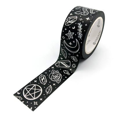 Witchy Vibes (Black) Washi Tape Set (Holo Foil) by Fox and Cactus