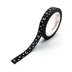 Witchy Vibes (Black) Washi Tape Set (Holo Foil) by Fox and Cactus