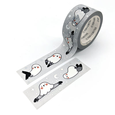 Boo-lesque Ghost Washi Tape (Holo Foil) by Fox and Cactus