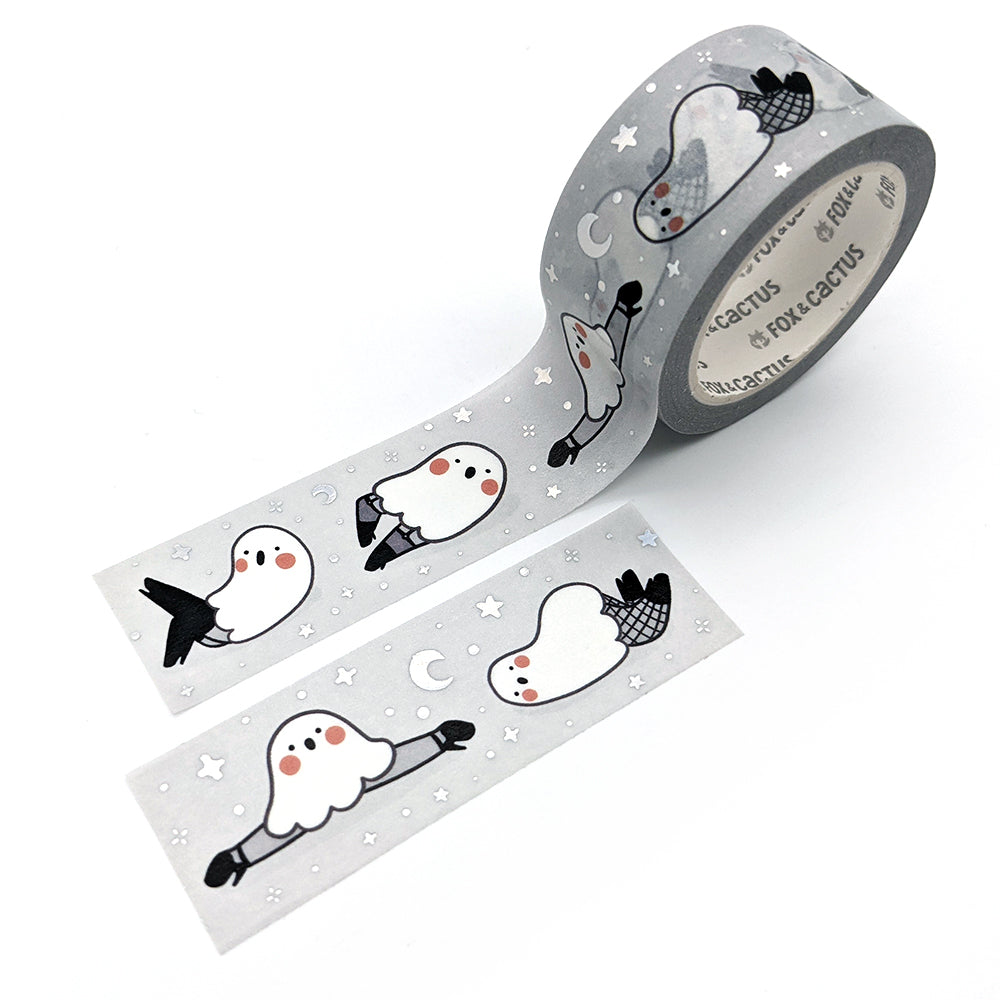 Boo-lesque Ghost Washi Tape (Holo Foil) by Fox and Cactus