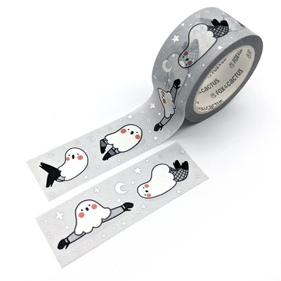 Boo-lesque Ghost Washi Tape (Holo Foil) by Fox and Cactus