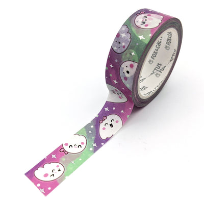 Cutie Ghosts (Aurora) Washi Tape (Holo Foil) by Fox and Cactus