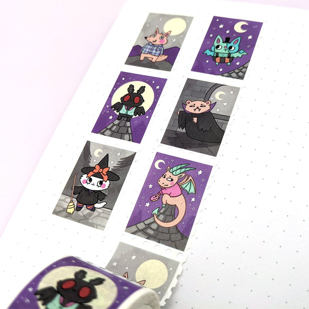 Halloween Friends Stamp Washi Tape (Holo Foil) by Fox and Cactus
