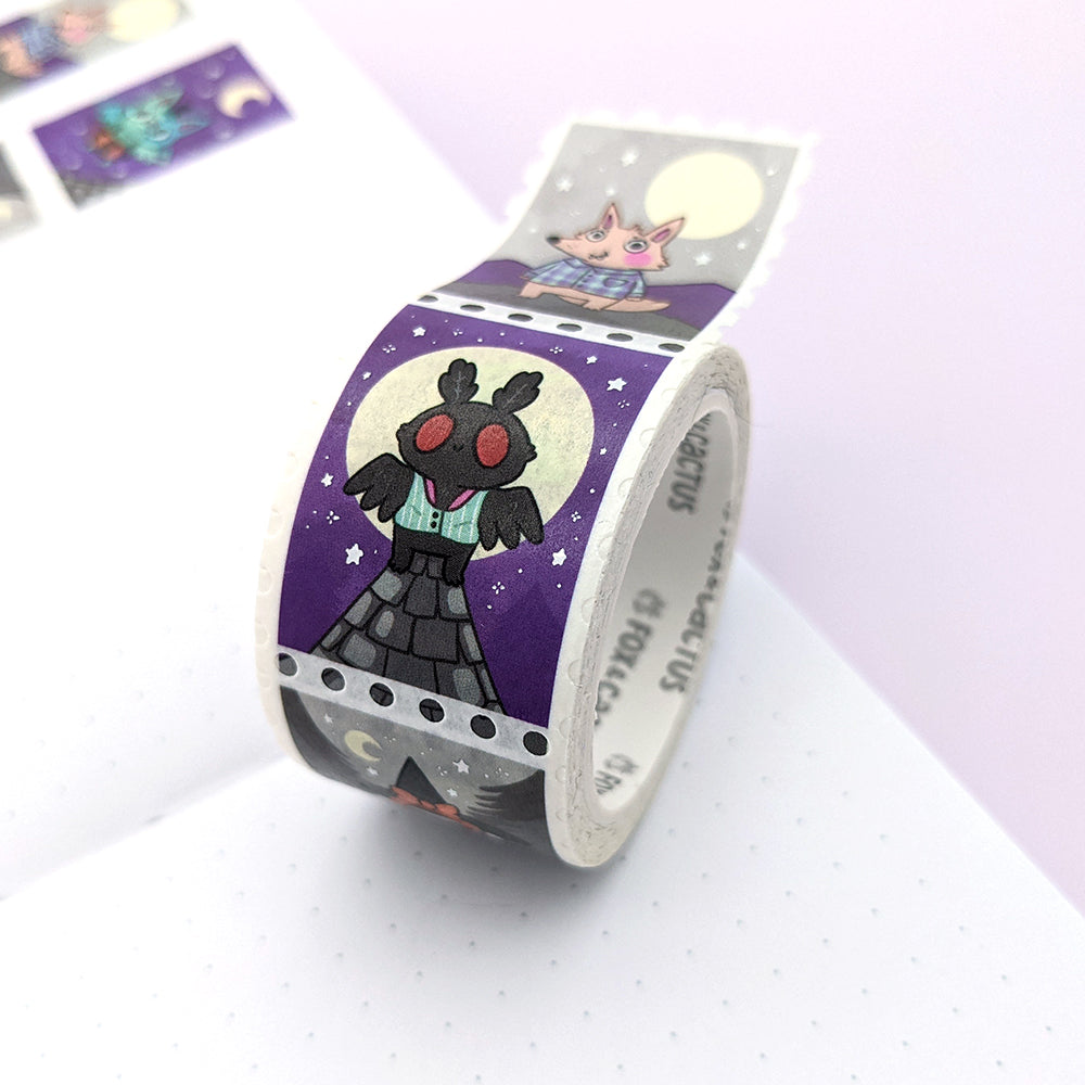 Halloween Friends Stamp Washi Tape (Holo Foil) by Fox and Cactus