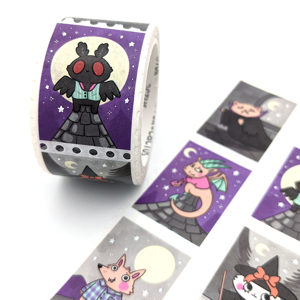 Halloween Friends Stamp Washi Tape (Holo Foil) by Fox and Cactus