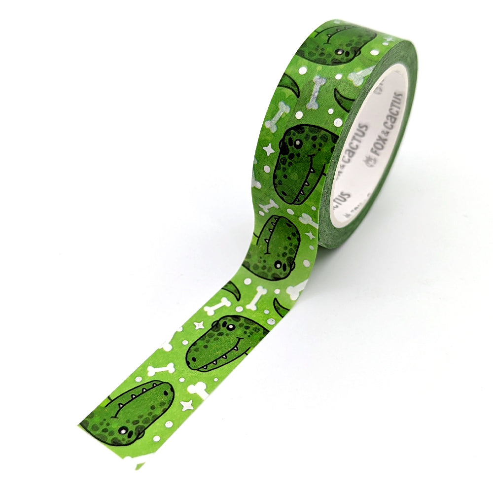 Dinosaur Washi Tape (Holo Foil) by Fox and Cactus