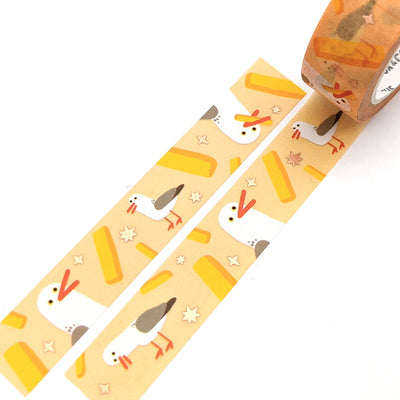 Chip Thief (Seagulls) Washi Tape (Rose Gold Foil) by Fox and Cactus