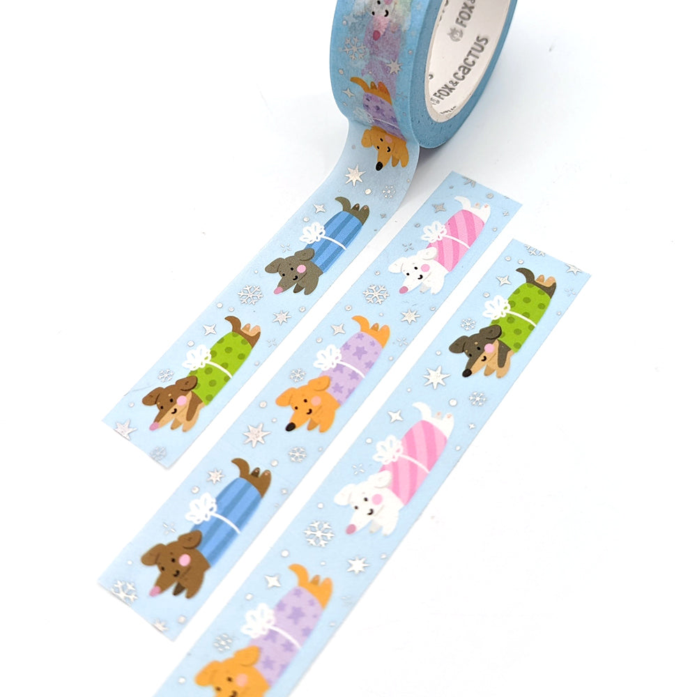 Gift Wrapped Weenies Washi Tape (Holo Foil) by Fox and Cactus