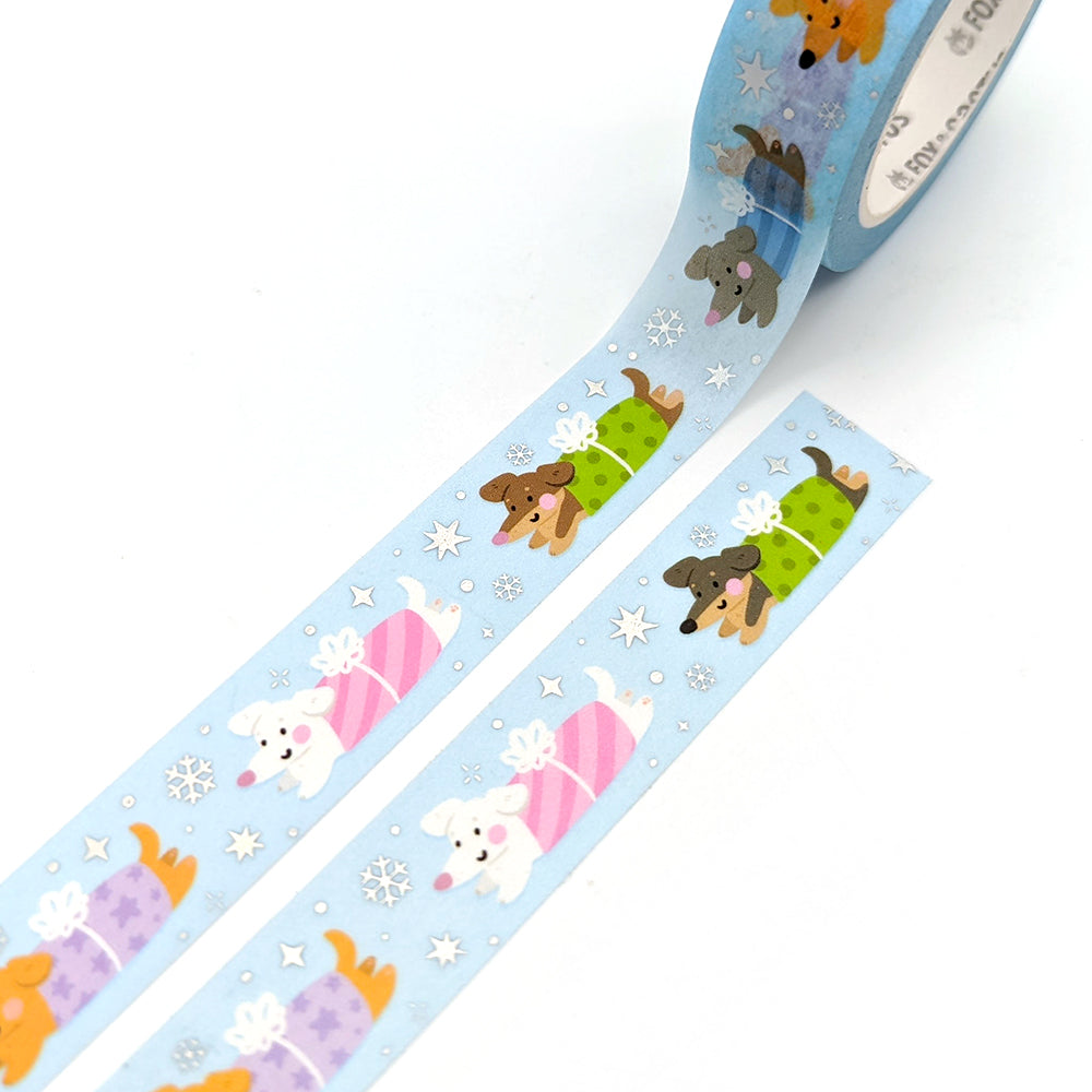 Gift Wrapped Weenies Washi Tape (Holo Foil) by Fox and Cactus