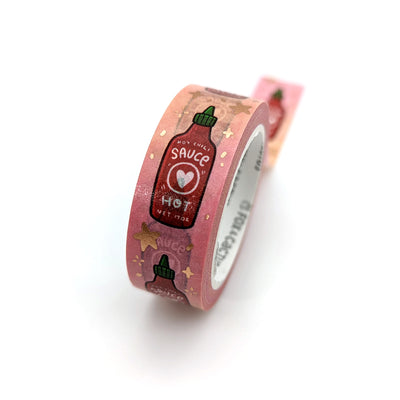 Hot Sauce Washi Tape (Rose Gold Foil) by Fox and Cactus