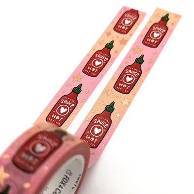 Hot Sauce Washi Tape (Rose Gold Foil) by Fox and Cactus