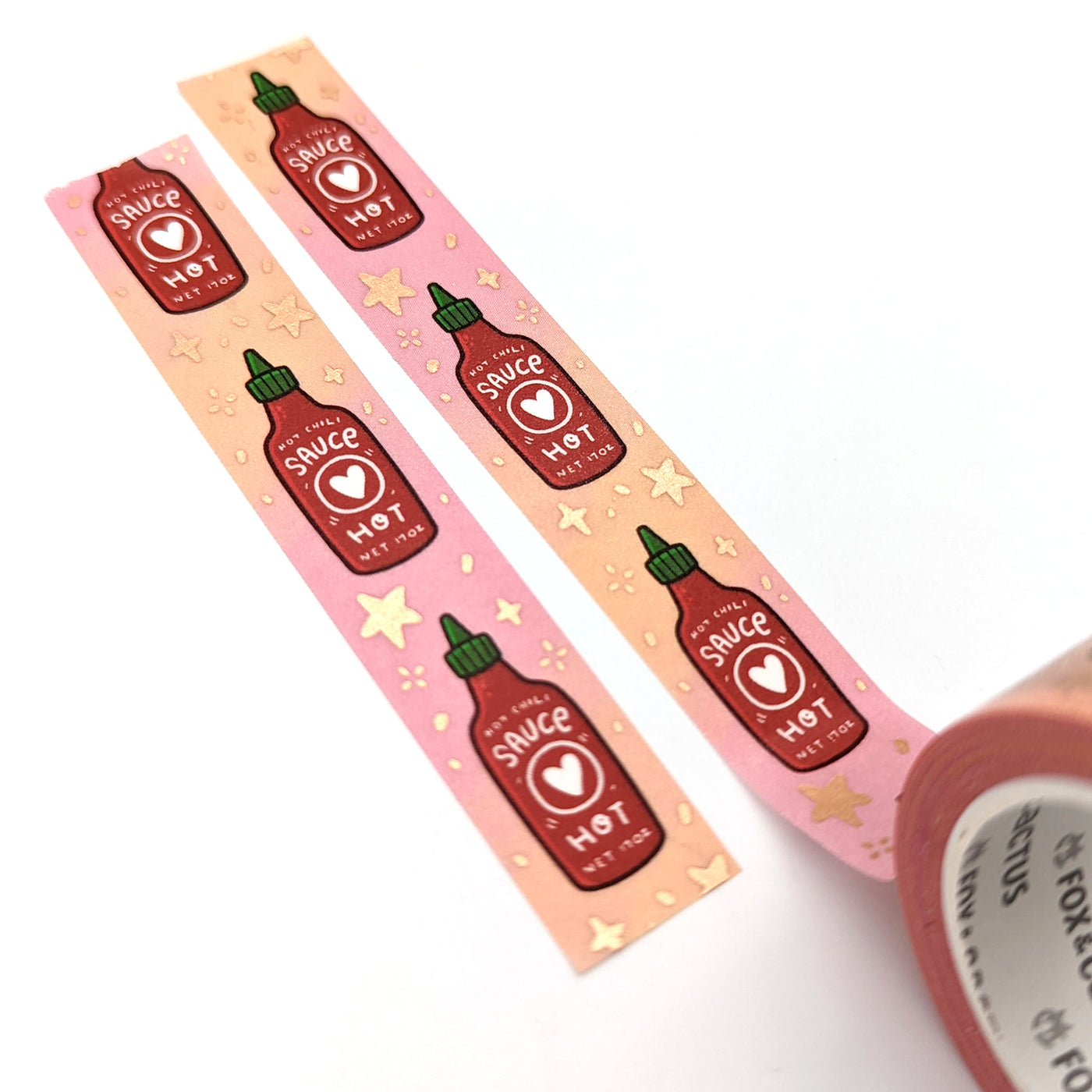 Hot Sauce Washi Tape (Rose Gold Foil) by Fox and Cactus