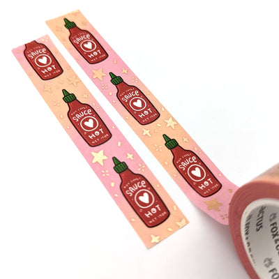 Hot Sauce Washi Tape (Rose Gold Foil) by Fox and Cactus