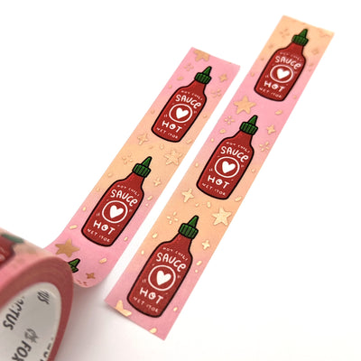 Hot Sauce Washi Tape (Rose Gold Foil) by Fox and Cactus